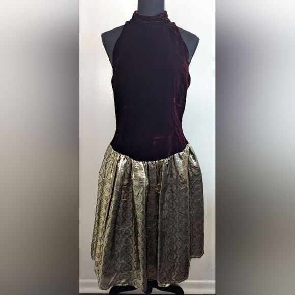 VTG Cachet by Bari Protas 80s 90s Whimsigoth Glam Cocktail Party Dress 13/14 - Picture 1 of 9